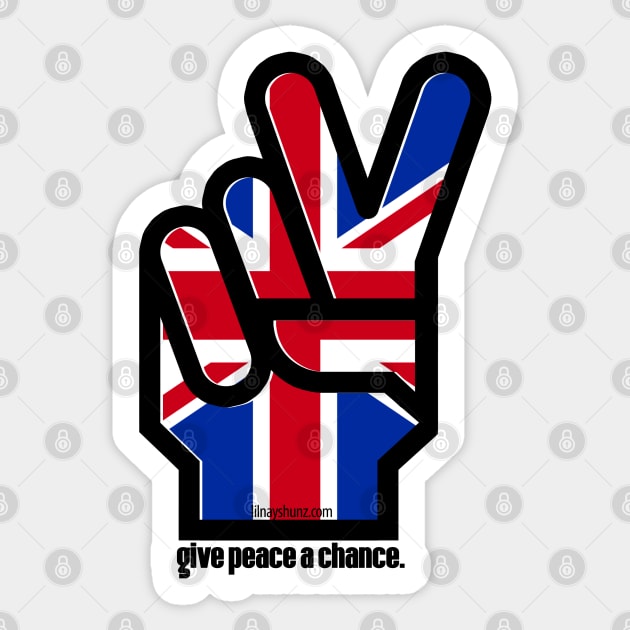 PEACE - UK Sticker by LILNAYSHUNZ